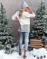 Zak Colorblock-Strickjacke - Elfenbeinschwarz